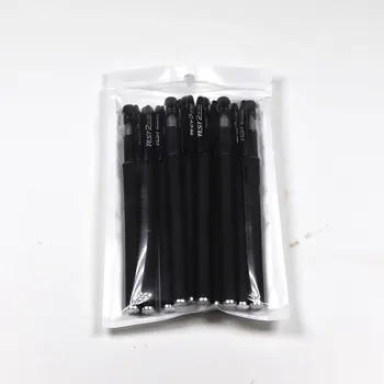 (10 шт./лот) Гелевая ручка с черными чернилами 0,5 мм, школьные канцелярские принадлежности для письма, беглые непрерывные чернила, высококачественная гелевая ручка 5