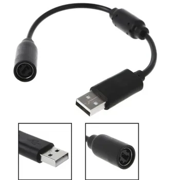 100 шт./лот, черный, серый, USB-разъемный удлинитель для ПК, Шнур, конвертер, адаптер Для Xbox 360, проводной контроллер, геймпад
