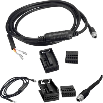 3,5 ММ 12PIN AUX Вспомогательный провод Черный Аудио Женский Музыкальный кабель Для BMW E60 E63 5 6 Серии Автомобильные черные аудио Аксессуары Инструменты