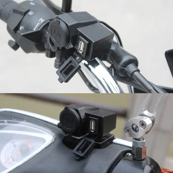 5-12 В 2.1A Водонепроницаемое автомобильное зарядное устройство для мотоцикла, Прикуриватель, USB-Зарядные устройства, Универсальный источник питания для мобильного телефона с GPS 1