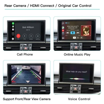 AUTOABC Drahtlose Apple CarPlay Geeignet Для Audi A1 A3 A4 A5 A6 A8 Q2 Q3 Q5 Q7 MMI Модуль Android Auto Spiegel Камера Заднего Вида 1
