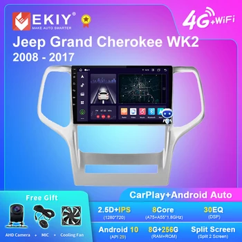 EKIY X7 Android 10 Автомобильный Радиоприемник Для Jeep Grand Cherokee WK2 2008-2017 Мультимедийный Видеоплеер Carplay Автоматическая Навигация Стерео 2Din 0
