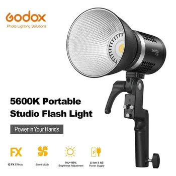 Godox ML30 COB LED Light 5600K Портативный пульт дистанционного управления с приложением 12 Эффектов Двойной источник питания Ручная ручка для видеоблога в прямом эфире 0