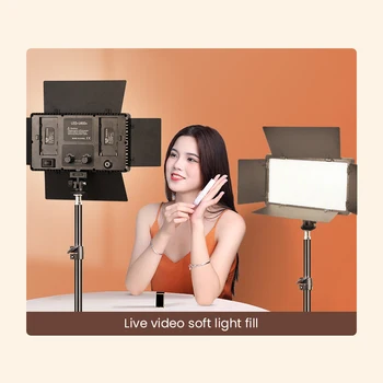 LED-600 Светодиодный Светильник для Фотостудии Youbute Game Live Video Lighting На Камеру Портативная Лампа Для Видеозаписи Фотосъемки