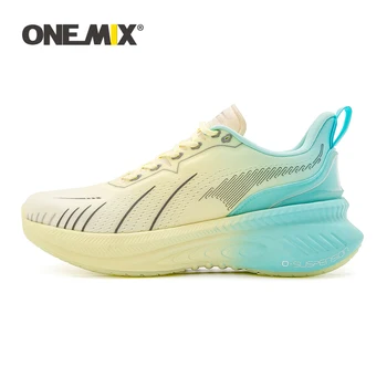ONEMIX Амортизирующие гоночные кроссовки для бега для мужчин с нескользящей дышащей сеткой, легкие спортивные кроссовки для бега трусцой, Прогулочные кроссовки для женщин