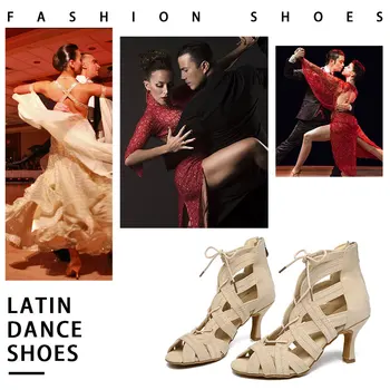 SWDZM/ Обувь Для Латинских Танцев, Женская Обувь Для Танцев, Женские Открытые Ботинки для Бальных Танцев На Высоком Каблуке, Обувь Для Танцев Сальсы И Танго, Обувь Для Танцев В Помещении 4