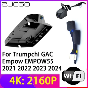 ZJCGO 4K 2160P Dash Cam Автомобильный Видеорегистратор Камера 2 Объектива Рекордер Wifi Ночного Видения для Trumpchi GAC Empow EMPOW55 2021 2022 2023 2024