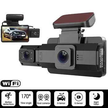 Автомобильный Видеорегистратор Камера 3 дюйма HD 1080P Dash Cam 170 ° Широкоугольная Автомобильная Камера Ночного Видения Way Loop Запись Видеорегистраторов С G-сенсором