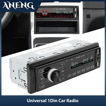 Автомобильный радиоприемник на 1 Din с Bluetooth, автомобильный стереозвук, MP3-плеер, двойной USB SD AUX Вход, громкая связь, сенсорная кнопка FM-радио