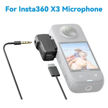 Адаптер микрофона для Insta360 One X3 Stone Зарядный аудиоразъем Аксессуары для экшн-камеры Обновленный адаптер микрофона