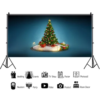 Баннер для Рождественской вечеринки, Рождественская елка, световой фон для фотосъемки, портрет ребенка, фон для фотосессии в фотостудии 1