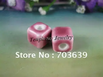 Бесплатная Доставка 8 мм Кубические керамические бусины, китайские керамические бусины смешанных цветов