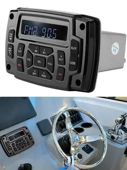 Водонепроницаемый Морской стерео Bluetooth Радио Мотоцикл Аудио Лодка Автомобильный MP3-плеер Автоматическая Звуковая система FM AM приемник Для СПА UTV ATV