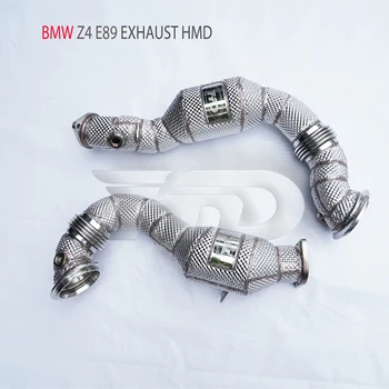 Выпускная система HMD Высокопроизводительная Водосточная Труба для BMW Z4 E89 N54 3,0T 2009-2015 Автомобильные Аксессуары С Каталитическим Коллектором