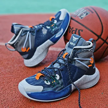 Высококачественная нескользящая мужская Баскетбольная обувь, Высокие домашние баскетбольные кроссовки, Мужская обувь для профессиональных тренировок на платформе, Спортивная обувь для мужчин