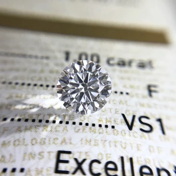 Круглая бриллиантовая огранка 1,0 карата, карат 6,5 мм, E F Цвет, Муассаниты, россыпь камней, кольцо с бриллиантом, ювелирный браслет, материал высокого качества