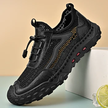 Летняя дышащая и удобная спортивная обувь Мужская обувь для гольфа Уличная обувь для ходьбы по легкой атлетике и полю для гольфа Мужская спортивная обувь