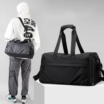 Мужская сумка Большой емкости, Дорожная сумка, Спортивная сумка для Фитнеса, сумка для багажа на одно плечо, сумка-Мессенджер