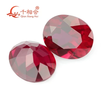 Натуральная огранка 5 # красного цвета овальной формы, искусственный рубин, прозрачный драгоценный камень корунд для изготовления ювелирных изделий 4