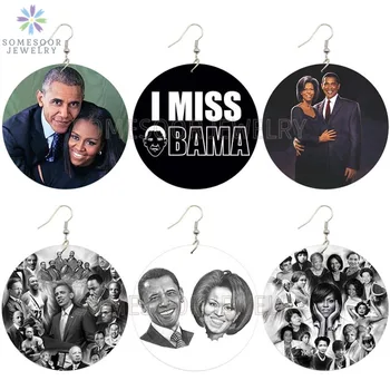 Некоторые Герои Черной истории, Африканские деревянные серьги-капли, Дизайн первой леди США Обамы, Ювелирные изделия для женщин, подарки