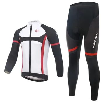 Новое поступление!! 2015, мужская черная/красная спортивная одежда для велоспорта, джерси с длинным рукавом, велосипедная одежда с 3D подкладкой