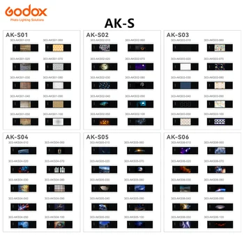 Полный набор слайдов Godox AK-S для проекционного набора Godox AK-R21, коллекция прозрачных пленок 60 шт. для AK-R21