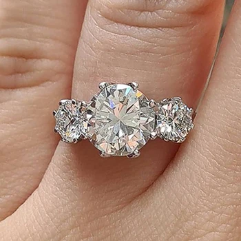 Роскошные кольца Huitan с кубическим цирконием и кристаллами для женщин, Высококачественные Свадебные обручальные кольца, аксессуары, модные ювелирные изделия по контракту