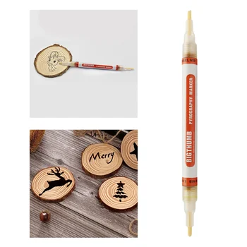 Ручка для выжигания древесины, двухголовочный маркер, ручка для выжигания, Сделай сам, Роспись по дереву, Замени Железный инструмент для пирографии, деревообработки