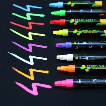 Стираемые цветные маркеры Светодиодная флуоресцентная ручка для рукописного ввода Ручка для классной доски Маркер Креативная ручка для рисования граффити Школьные Канцелярские принадлежности