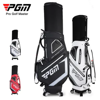 Сумка для гольфа PGM, мужская авиационная сумка для мяча, телескопическая сумка, водонепроницаемая плоская сумка на четырех колесах