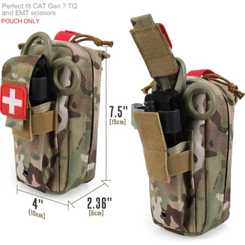 Тактическая медицинская сумка Molle EMT для работы одной рукой, Медицинская сумка для оказания первой помощи, принадлежности для выживания на открытом воздухе с жгутами