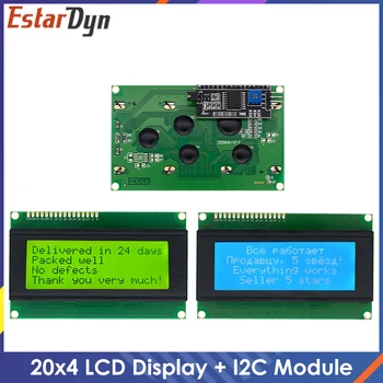 10 шт. LCD2004 + I2C 2004 20x4 2004A Синий/зеленый экран HD44780 Символьный ЖК-дисплей/с модулем адаптера последовательного интерфейса IIC/I2C для arduino