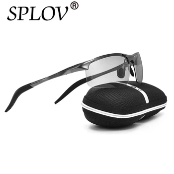 2017 Совершенно Новые Дизайнерские Фотохромные Солнцезащитные очки Мужские Модные Поляризованные Алюминиево-Магниевые Солнцезащитные Очки Для Вождения Мужские