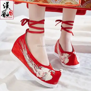 2023 г. традиционная обувь ханфу в китайском стиле, обувь ханфу в старом Пекине, вышитая одежда, обувь ханфу в винтажном стиле 2