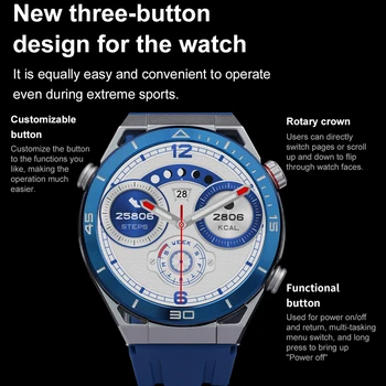 2023 Новые NFC ECG + PPG Bluetooth Call Smartwatch GPS Трекер Браслет движения Фитнес Для часов Huawei Ultimate Smart Watch Мужские 5