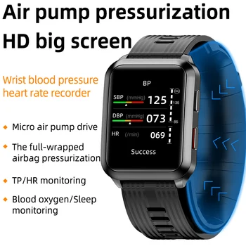 2023 Новые умные часы для измерения температуры тела, Воздушный насос, пульсометр, Спортивный браслет, медицинские умные часы для измерения артериального давления,
