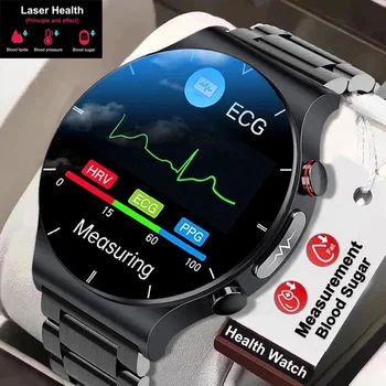 2023 Новые Умные часы с лазерным лечением, мужские смарт-часы для ЭКГ, PPG, сердечного ритма, отслеживания уровня сахара в крови, смарт-часы для Huawei Xiaomi