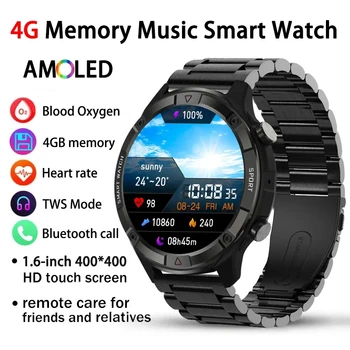 2023 умные часы с Памятью 4 ГБ Для локального музыкального Плеера 1,6 Дюймов AMOLED Экран Bluetooth Вызов Спортивные Смарт-Часы Samsung Huawei
