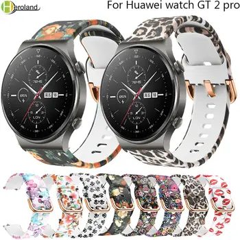 22 мм Ремешок для часов Huawei Watch GT 2 pro 46 мм Смарт-Браслеты Мягкий Спортивный Ремешок Для Часов Силиконовый Браслет Correa Дышащий 0
