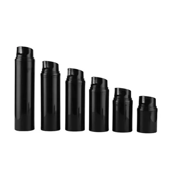 24 X Мини-пустых портативных черных флакона для крема с безвоздушным дозатором для лосьона 30 мл, 50 мл, 80 мл, 100 мл, 120 мл, 150 мл