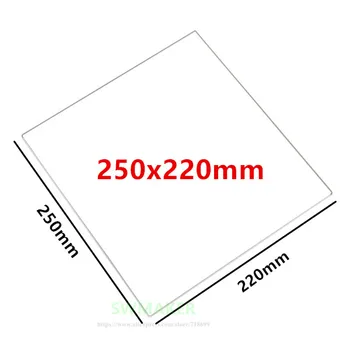 250x220x4 мм, настольная стеклянная пластина для печати, платформа для 3D-принтера, прозрачное цветное боросиликатное стекло с высоким содержанием
