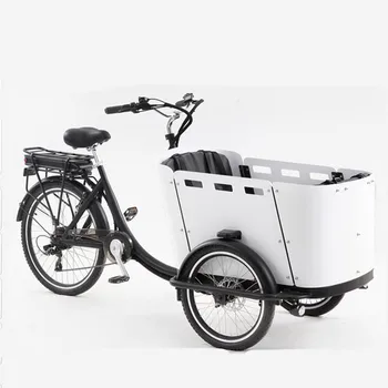 3-колесный Электрический грузовой велосипед Семейные трехколесные велосипеды для взрослых Велосипеды для транспорта и покупок Мобильная тележка для продажи кофе и еды на открытом воздухе