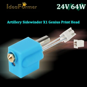 3D-принтер Hotend 24 В 64 Вт Собранный Комплект J-Head NTC100K 0,4 мм Сопло 1,75 мм Для Печатающей головки Artillery Sidewinder X1/X2/Genius Pro