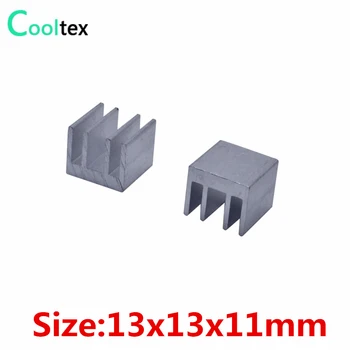 (500 шт./лот) Алюминиевый радиатор 13x13x11 мм, экструдированный радиатор для охлаждения микросхемы RAM Cooler