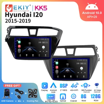 EKIY KK5 8G 128G Android 10 Автомобильный Радиоприемник Для Hyundai I20 LHD 2015 2016 2017 2018 Стерео GPS Carplay Авто Мультимедийный Плеер 2Din DVD