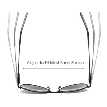 JM Поляризованные солнцезащитные очки для мужчин и женщин с пружинным шарниром, Винтажные солнцезащитные очки-пилоты в металлической оправе UV400 1