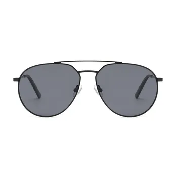 JM Поляризованные солнцезащитные очки для мужчин и женщин с пружинным шарниром, Винтажные солнцезащитные очки-пилоты в металлической оправе UV400 2