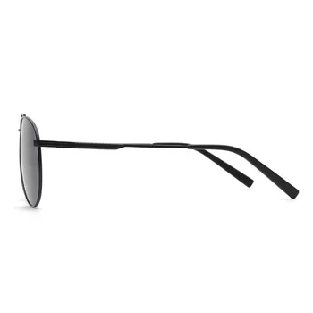 JM Поляризованные солнцезащитные очки для мужчин и женщин с пружинным шарниром, Винтажные солнцезащитные очки-пилоты в металлической оправе UV400 3