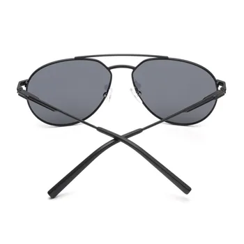 JM Поляризованные солнцезащитные очки для мужчин и женщин с пружинным шарниром, Винтажные солнцезащитные очки-пилоты в металлической оправе UV400 4