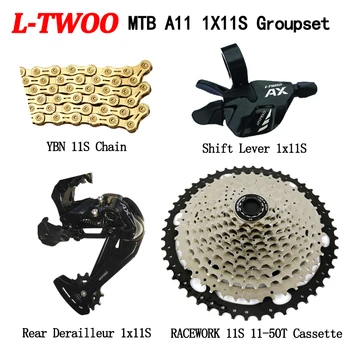 LTWOO AX11 MTB Bike Groupset 11 Переключатель Скоростей + Задний переключатель + Кассета для качения + Цепь YBN 11S, 4 предмета, Велосипедный набор Eagle Parts